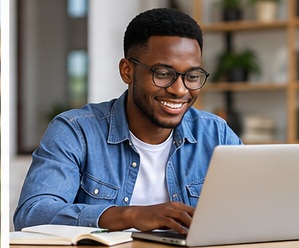 A prospective student applying online