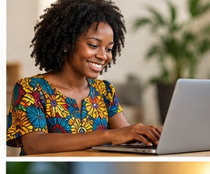 A PIIE student learning online